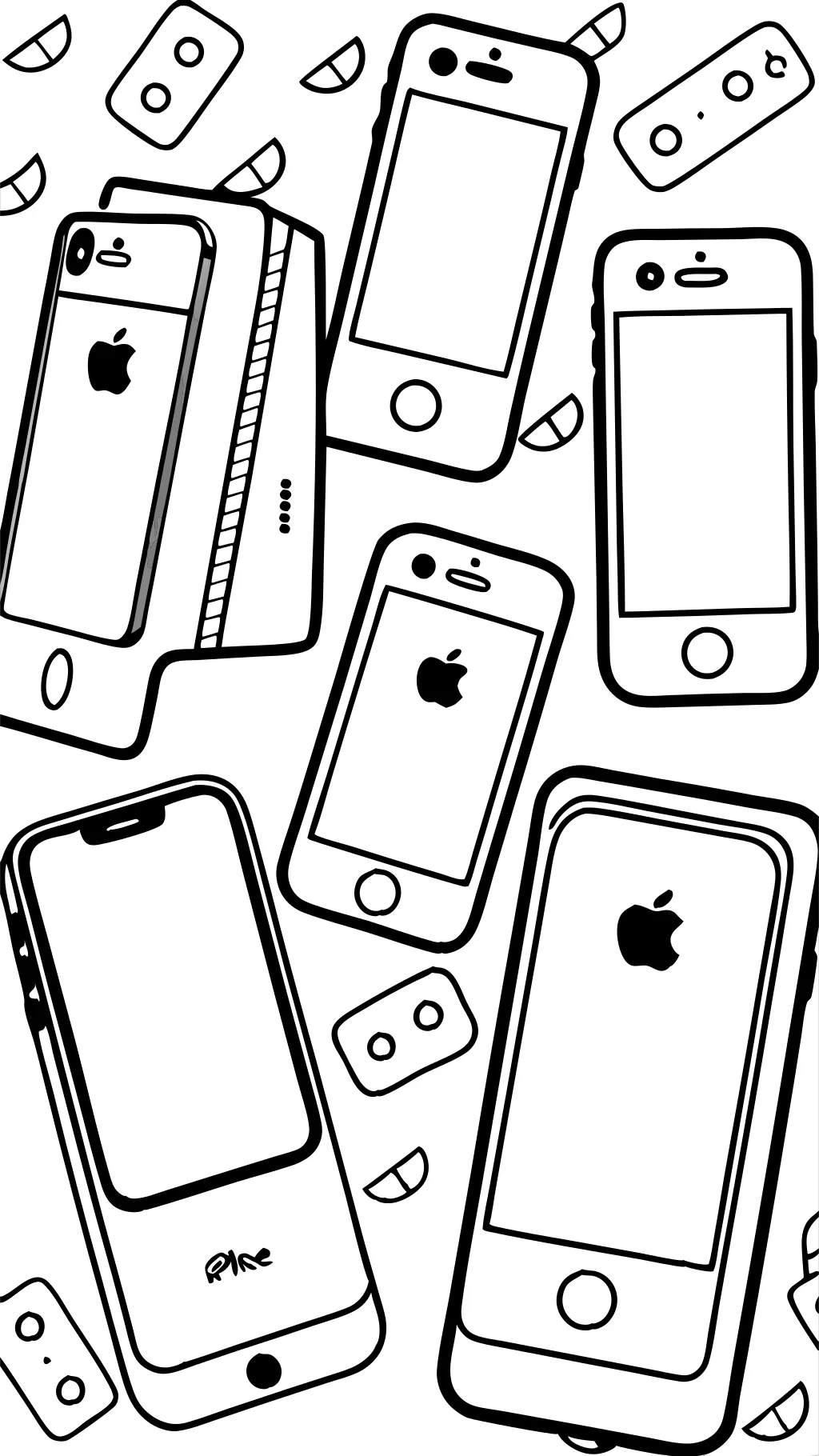 coloring pages of iphones